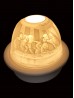 Porcelain last Supper Candle Dome Light w/Candle Plate